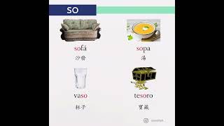 西班牙文發音 -  so 音節 | so - sílaba