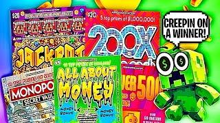 Jackpot, 200X, Monopoly & MORE! SURPRISING WIN 🤑 $55 in Pennsylvania Lottery Scratch Offs