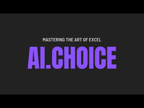 ChatGPT for Excel - AI.CHOICE Formula