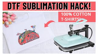 DTF Sublimation Hack with HTVRONT Manual Heat Press: Guide for Beginners on Cotton Shirts！