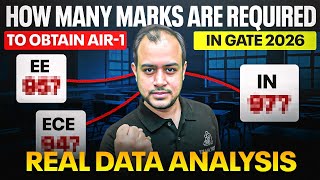 How many marks are required for AIR-1 | GATE 2026 | EE/ECE/IN | Real Data Analysis | Ankit Goyal