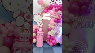 Hello Kitty Theme Balloon Party Decoration #backdropdecoration