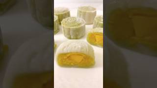 Matcha & Mango Snowskin Mooncakes 冰皮月饼 | Happy Mid-Autum Festival! 🥮 #shorts