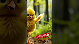 Adorable yellow chicken #aianimation