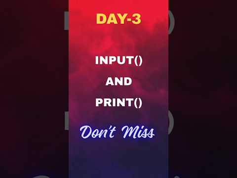 🤔How to use  Input() and Print() Functions in python #python #whynotyou #coding #telugu #fullstack