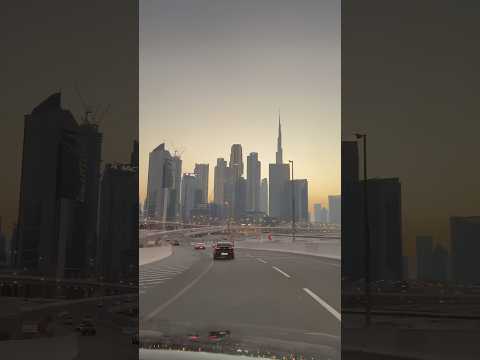 Let's take a drive through a desert oasis #drive #ride #cruise #travel #dubai #cities #skyline