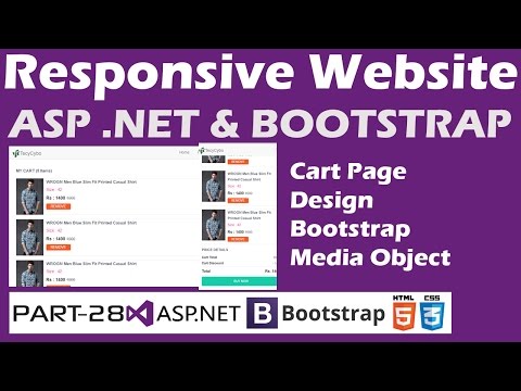 Responsive Website-ASP.NET&Bootstrap-Part 28-Online Shopping Site-Cart Page Design-Media Object