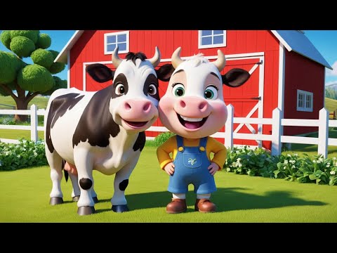 Baby Cow Say Moo Moo Moo | Farm Animal Song for Kids | Mooing Fun Rhyme
