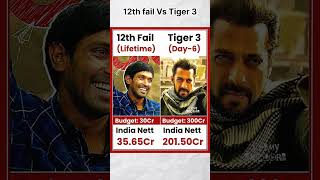 12th Fail Vs Tiger 3  BOC😱❤💫     #tiger3 #12thfail #movies #shorts #boxofficecollection