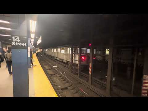 5 and 6 trains racing out of 14th St-Union Sq Station
