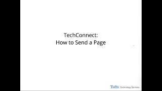 TechConnect: How and When to Send a Page