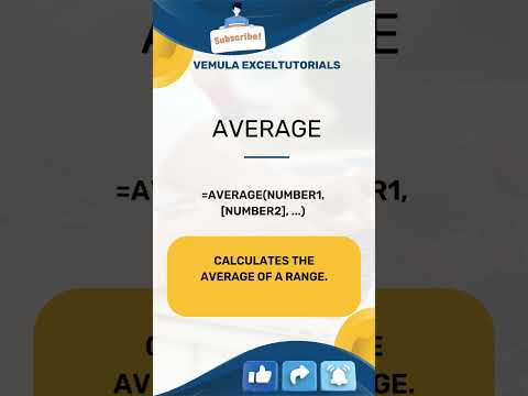 Average formula Top 100 Excel formulas #msexcel #exceltutorials #exceltips #trending #excelformulas