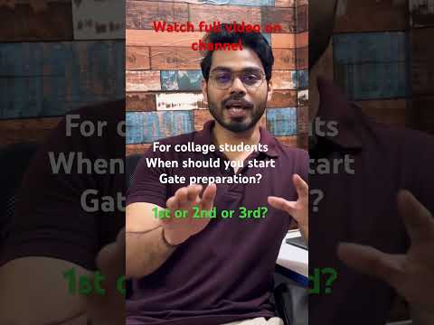 1st,2nd or 3rd year is right time? #gate #gate2026 #gateexam #trendingshorts #viralshorts #psu #iit