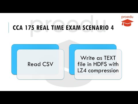 CCA 175 Real Time Exam Scenario 4 | Read CSV file | Write as TSV in HDFS with LZ4 Compression