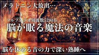 【ソルフェジオ周波数528Hzで深い眠りへ】癒しの波動でメラトニン大放出…細胞を修復していく眠りで日々のストレス緩和、疲労回復へ