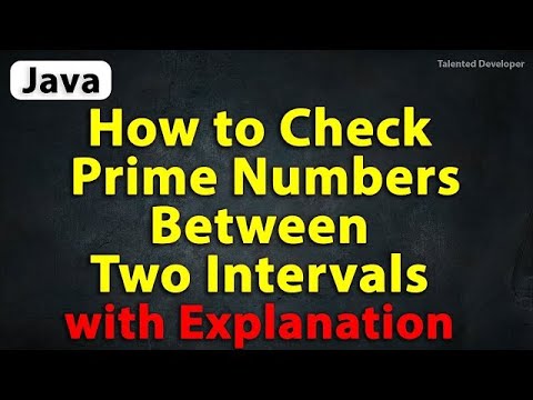 Java Program to Check Prime Numbers Between Two Intervals.
