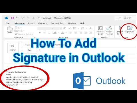 How to create signature in outlook mail #outlook #signature #mail