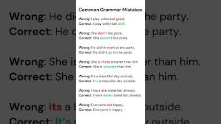 Common Grammar Mistakes You Must Avoid | Learn Correct English with Examples
