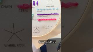 Ribbon Embroidery - Loop Stitch Demo #ribbonembroidery #beginnersembroidery #loopstitch