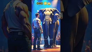 Man Faces Off with Giant Elephant in Epic Talent Show Moment – Must-See Performance!" #sorts #agt