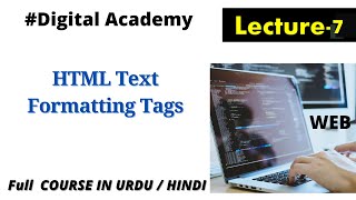 HTML Text Formatting Tags (Bold, italic, Underline, comment line || HTML Tutorial  In Urdu / Hindi