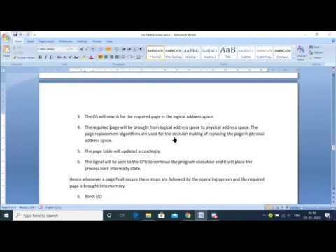 OS: Lecture #15 on Absolute Path, Belady's Anomaly, Direct Memory Access (DMA) and Demand Paging etc