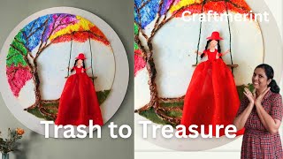 Amazing DIY Wall Decor from Waste  Materials |Home Decor from Trash | Craftmerint|Tree of Life Craft
