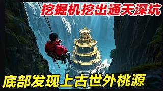 挖掘机无意间挖出一黑洞，小伙绳降数百米的黑暗深渊，内部简直惨不忍睹【户外小北哥】#探秘#探险