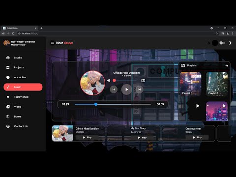 Responsive Portfolio Website - Flutter Web - Part 1
