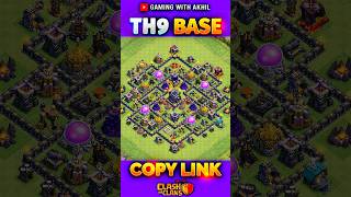 NEW TOWN HALL 9 BASE DESIGN 🛡️ COC TH9 BASE ✨
