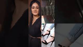 most beautiful Ayesha Singh same dress maitcing colour bangles and heels #trendingshorts