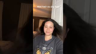 Wet hair vs dry hair #shorts #hair #wethair #dryhairs