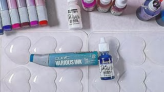 Copic vs Pinata | Alcohol Ink | Cloud Technique | Epoxy Resin