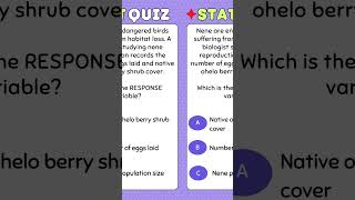 STAT QUIZ NENE Short Q1 Q2 #education #biostats #science