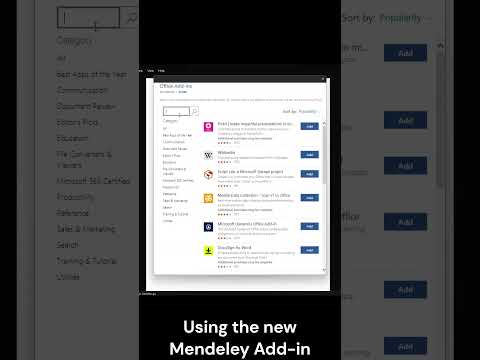 How to Add Citations in a Word Document using Mendeley