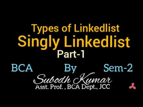 Types of Linkedlist (Singly)| BCA-2 | Subodh Kumar
