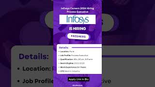 Infosys Careers 2024 Hiring Process Executive #hiring #hiring2024