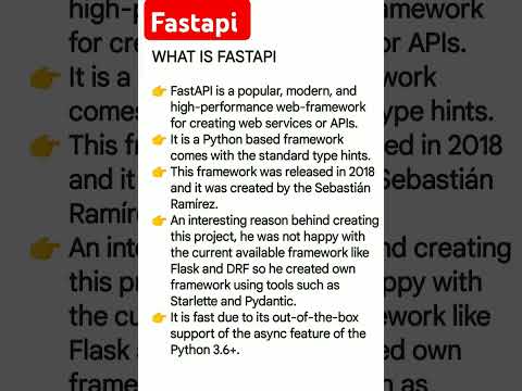 What is Fastapi #youtubeshorts #ytshorts #shortvideo #shorts #short #shortsvideo #trending #video