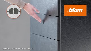 SERVO-DRIVE for LEGRABOX: Electrical opening support system for box system | Blum