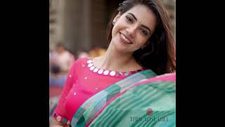 Blue green kota saree mirror work blouse  #saree #blouse
