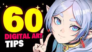 💣 60 DIGITAL ART TIPS in 6 min | Can you handle it?