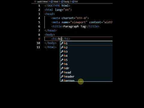 Paragraph Tag in html