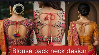 Blouse back design for cotton sarees||trending design||cotton sarees😍