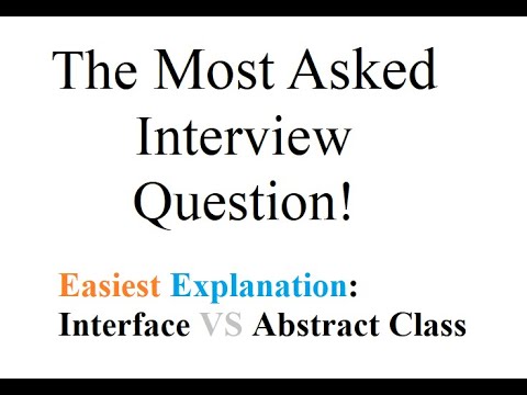 Abstract Class Vs Interface Simplified - Most Asked Interview Question for a Developer Interview