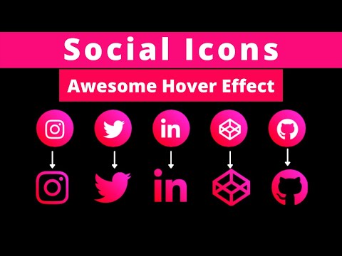 CSS Gradient Social Icons Hover Animation Effects | Programming By TSH