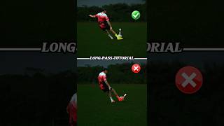 Learn How to Kick LONG PASS ⚽️.#football #footballskills #soccer #longpass #shorts