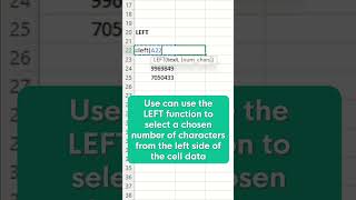 How to Use LEFT Function in Excel