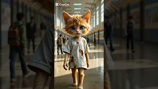 Poor Cat has no money to buy .. #poorcat #emotionalcat #youtubeshorts