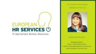 European HR Services Latest Vacancies