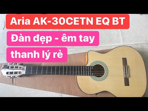 Đàn guitar Aria AK-30CETN có EQ Bluooth. Giá: 3tr500k. guitar aria 0936057750